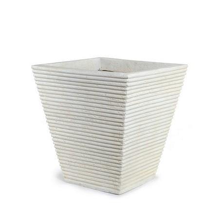 Square Ribbed Fiberglass Tree Planter