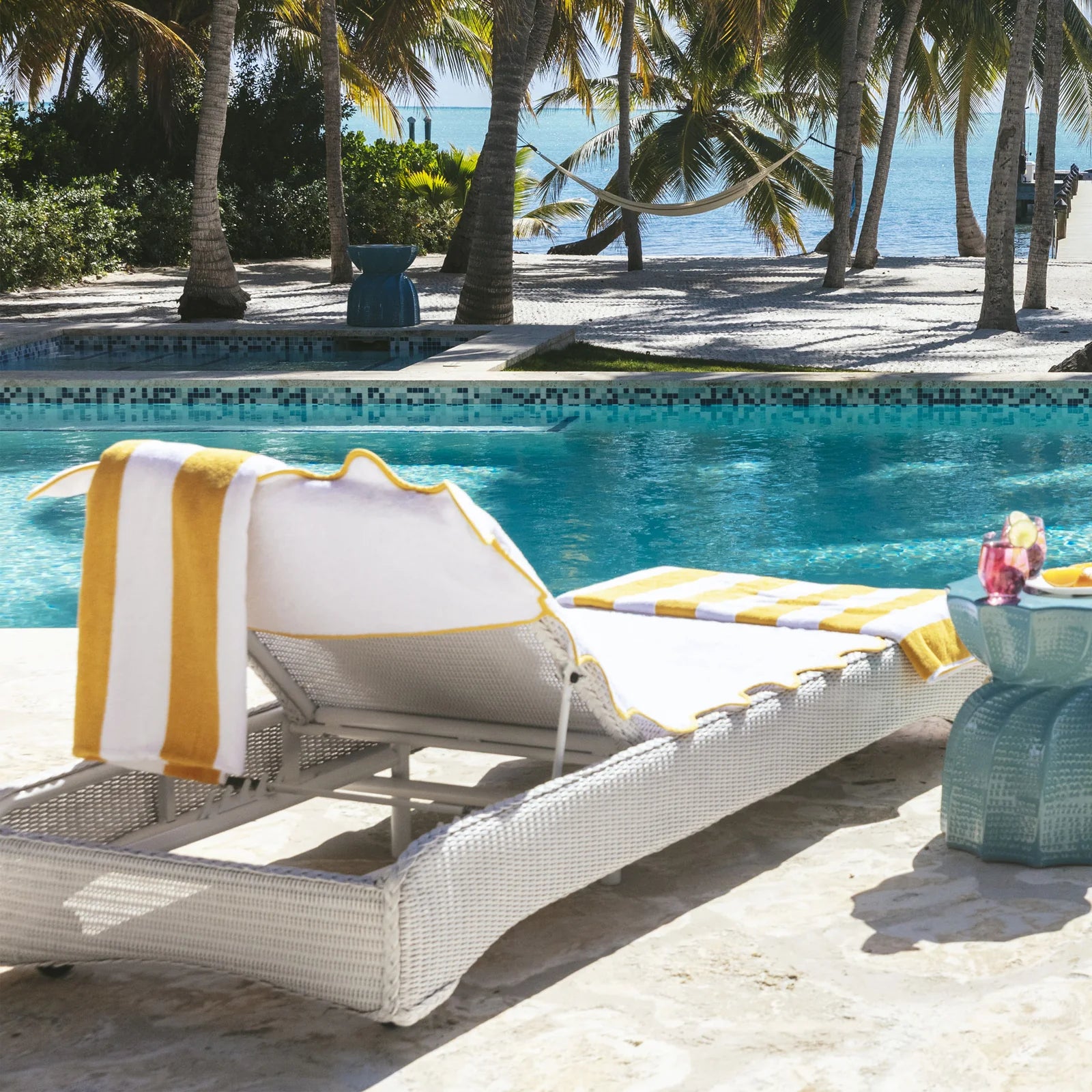 Cabana Stripe Luxury Beach Towels | Set of 4