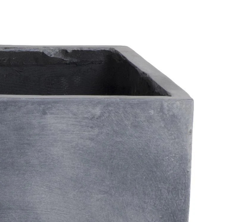Fiberglass Column Planter w/ Lead Finish