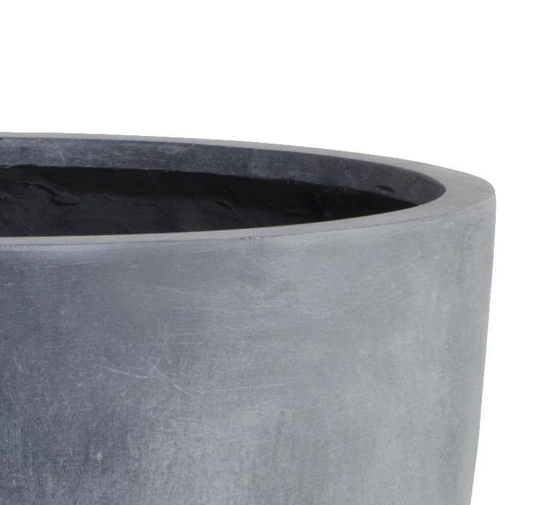 Fiberglass Tapered Cylinder Planter w/ Lead Finish