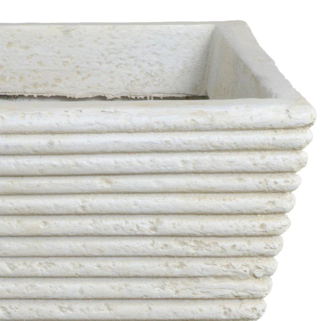 Square Ribbed Fiberglass Tree Planter