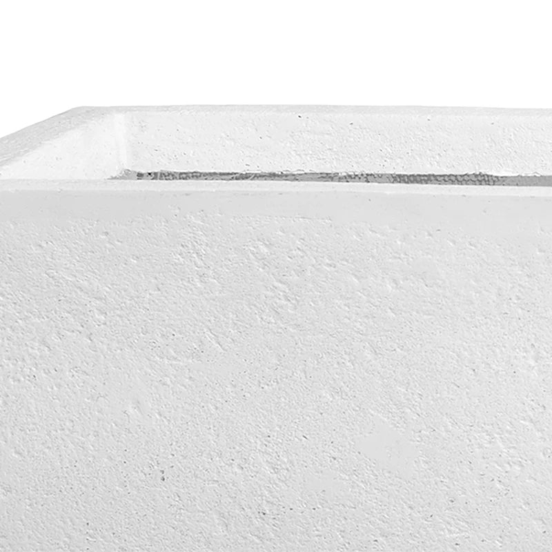 Fiberglass Trough Planter w/ White Stone Finish