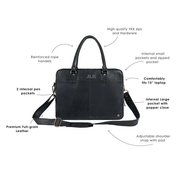 The Kent Satchel - Black