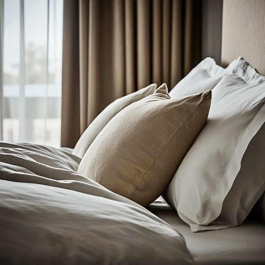Flax King Linen Bedding (Sheets & Duvet Set)