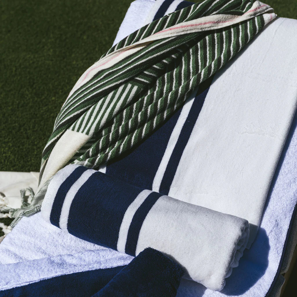 Mari Stripe Reversible Beach Towels | Set of 4